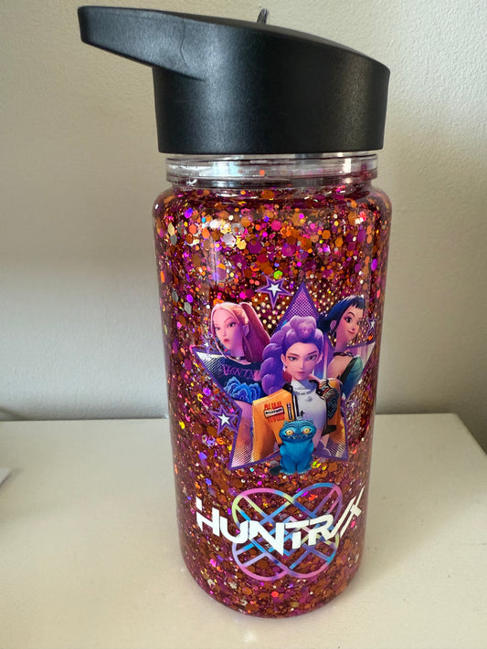 Pre-made Orange/pink K-pop 10oz snow globe