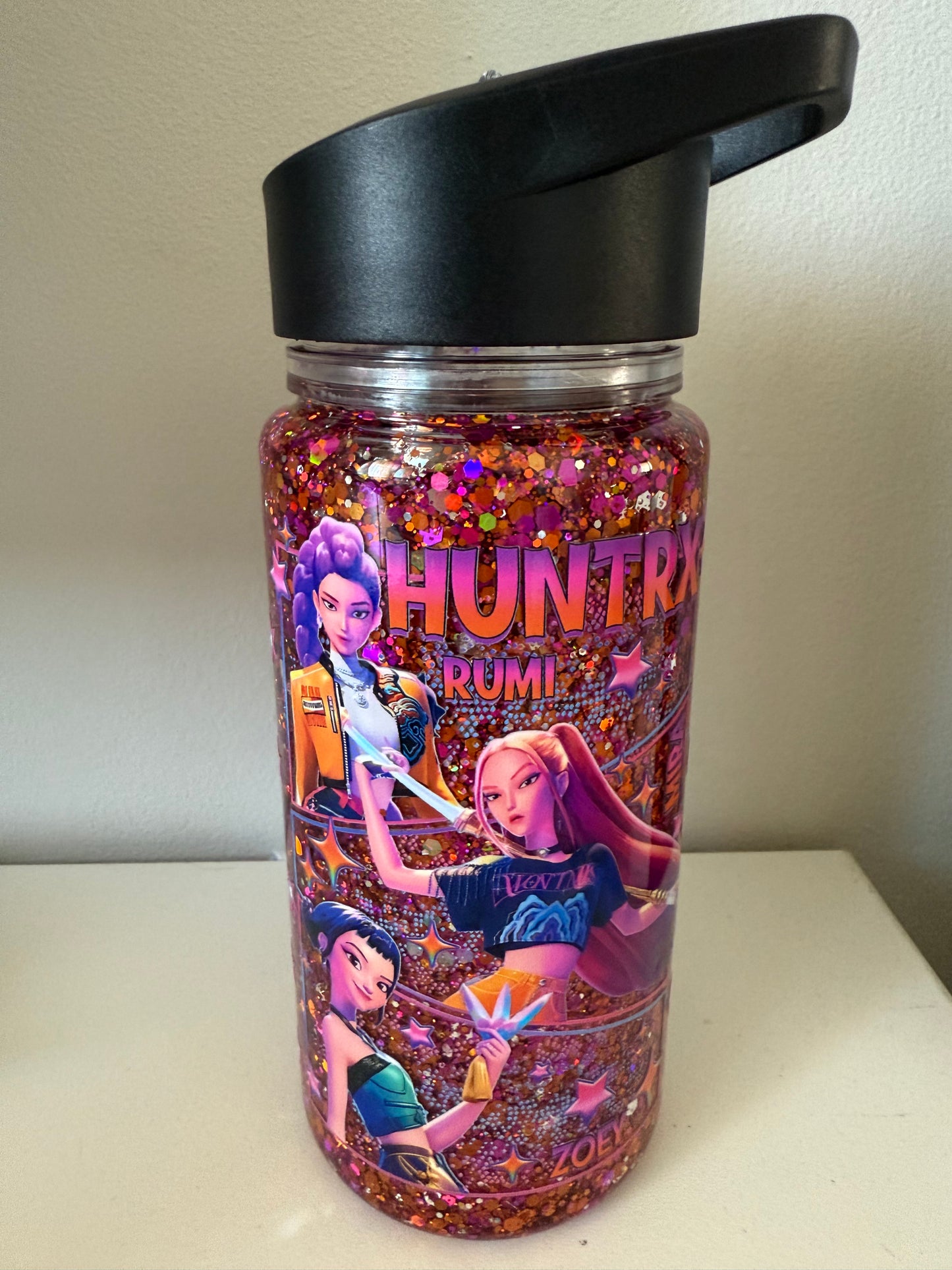 Pre-made Orange/pink   K-pop 10oz snow globe